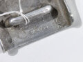 Koppelschloss für Angehörige der Hitlerjugend aus Aluminim. Getragenes Stück, Hersteller M4/39