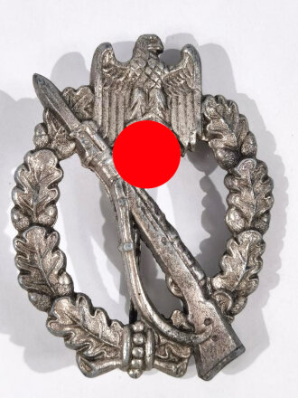 Infanterie Sturmabzeichen in Silber, Rückseitig mit Hersteller " W.H. " für Wilhelm Hobacher, Wien
