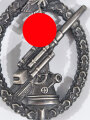 Flakkampfabzeichen der Luftwaffe mit Kugelkopf Scharnier,  Buntmetall ,  sehr guter Zustand