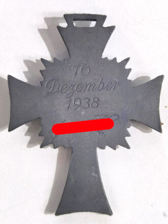 Ehrenkreuz der Deutschen Mutter in Silber. Sehr seltene, lackierte Variante