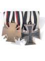 Ordenspange Eisernes Kreuz 2. Klasse 1914 und Ehrenkreuz für Frontkämpfer, sehr guter Zustand