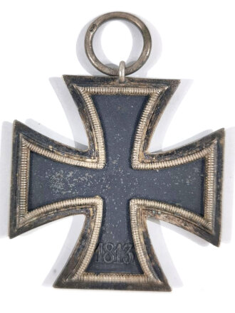 Eisernes Kreuz 2. Klasse 1939 mit Hersteller 55 im Bandring für " J.E. Hammer & Söhne, Geringswalde ", Hakenkreuz mit voller Schwärzung und kleiner Roststelle