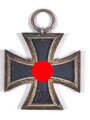 Eisernes Kreuz 2. Klasse 1939 mit Hersteller 55 im Bandring für " J.E. Hammer & Söhne, Geringswalde ", Hakenkreuz mit voller Schwärzung und kleiner Roststelle