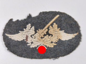 Luftwaffe, Ärmelabzeichen Flakartillerie, mit beschädigung am Rand und Flecken