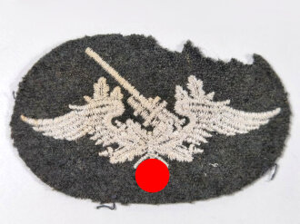 Luftwaffe, Ärmelabzeichen Flakartillerie, mit beschädigung am Rand und Flecken