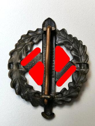 SA Sportabzeichen in Bronze mit Hersteller Berg & Nolte AG, Lüdenscheid, sehr guter Zustand
