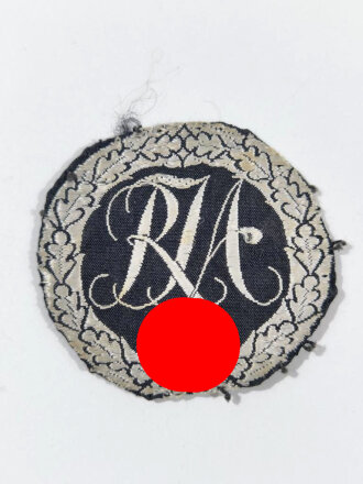 Reichsjugendsportabzeichen für Jungen "RJA" - Stoffausführung, getragenes Stück