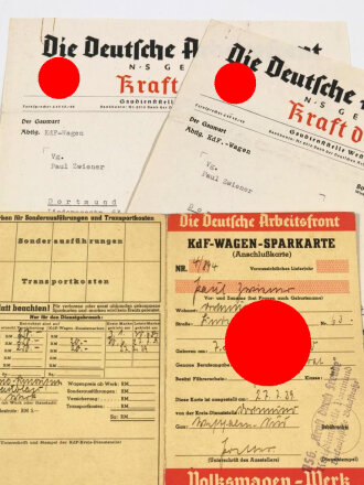 KDF Wagen Sparkarte der Kreisdienststelle Dortmund,...