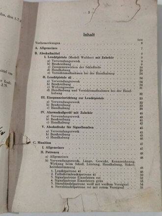 H.Dv.409 " Die Leucht- und Signalmittel" vom 1.7.43 mit 111 Seiten. Defekt, dennoch hochinteressant