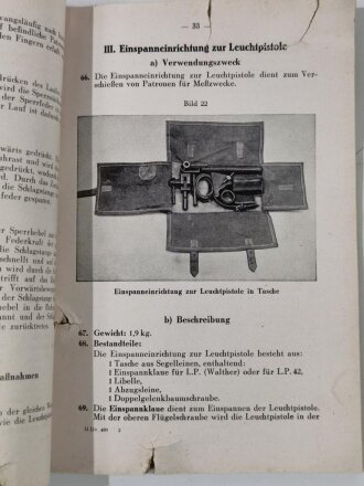 H.Dv.409 " Die Leucht- und Signalmittel" vom 1.7.43 mit 111 Seiten. Defekt, dennoch hochinteressant