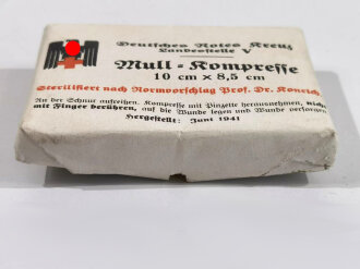 Deutsches Rotes Kreuz Mull Kompresse datiert 1941