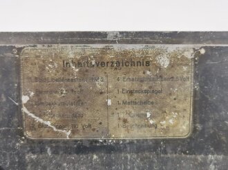 Kriegsmarine, Transportkasten zum "Sold-Libellensextant" in gutem Zustand. Originallack