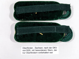 Forstdienst, Paar Schulterstücke für einen Oberföster Sachsen 30iger Jahre ( laut Beschriftung des Vorbesitzer)