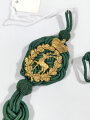 Kaiserreich, Schützenschnur mit vergoldetem Emblem, guter Zustand