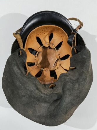 Deutschland nach 1945, Stahlhelm Feuerwehr " Forst" Originallack