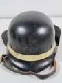 Deutschland nach 1945, Stahlhelm Feuerwehr " Forst" Originallack