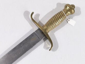 Preussen, Infanterie-Faschinenmesser Modell 1852, ohne Scheide,Truppenstempel auf Parierstange