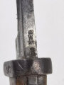 Preussen, Seitengewehr Modell 1871/84 , Herstellermarke Lüneschloss Solingen, Klinge feldmässig angeschliffen, Kammerstück von 1887