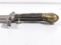 Sachsen, Artillerie-Faschinenmesser Modell 1879, ohne Scheide,Truppenstempel auf Parierstange,Klingenrückenmarkierung A für König Albert