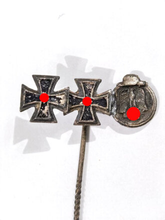 Miniatur, Eisernes Kreuz 1. und 2. Klasse 1939, Winterschlacht im Osten, Größe 9 mm