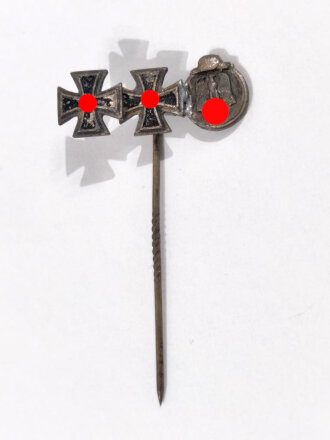 Miniatur, Eisernes Kreuz 1. und 2. Klasse 1939, Winterschlacht im Osten, Größe 9 mm