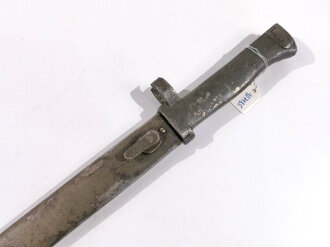 1.Weltkrieg, Ersatzseitengewehr ähnlich Carter Nr.23 ,Eisengriff,  Feldgrauer Originallack, Gesamtlänge 46 cm