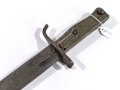 1.Weltkrieg, Ersatzseitengewehr Carter Nr 47 , Blechprägegrifff, feldgrauer Originallack, Gesamtlänge 45 cm