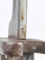 1.Weltkrieg, Ersatzseitengewehr Carter Nr 47 , Blechprägegrifff, feldgrauer Originallack, Gesamtlänge 45 cm