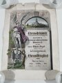 Veteranen- und Kriegerverein Münster a.N., Ernennungsurkunde zum Ehren Mitglied datiert 1922. Verschmutz, defekt, Maße 36 x 50cm