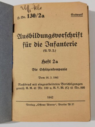 H.Dv. 130/2a Ausbildungsvorschrift für die...