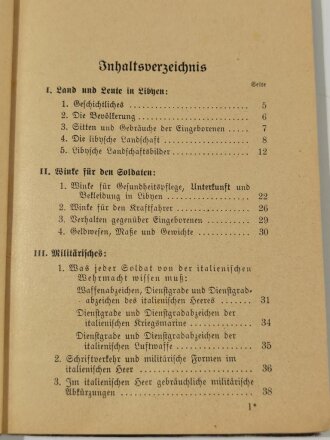 "Der Soldat in Lybien" ( Taschenbuch für die Truppe), datiet 1942, 89 Seiten, mit Karte, DIN A6