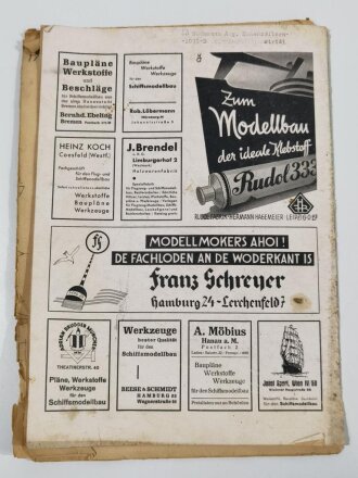 "Die Seekiste"- Zeitschrift zur Förderung des Schiffsmodellbaus Heft 10, 3. Jahrgang, 5. Oktober 1943