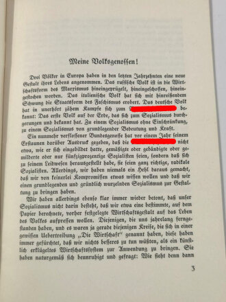 "Das Dritte Reich und der Kapitalismus" datiert 1933, 30 Seiten, fleckig, DIN A5