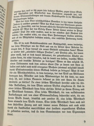 "Das Dritte Reich und der Kapitalismus" datiert 1933, 30 Seiten, fleckig, DIN A5