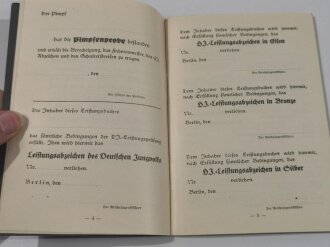 Leistungsbuch Hitler Jugend für einen Angehörigen aus München ohne Einträge