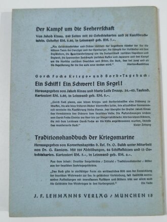 "Die Deutsche Kriegsflotte" zweite Ausgabe, datiert 1940, 72 Seiten, DIN A5