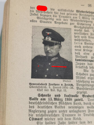 "Der Dienstunterricht im Heere, Ausgabe für den Schützen der Schützenkompanie", Jahrgang 1938/39, 326 Seiten, A5