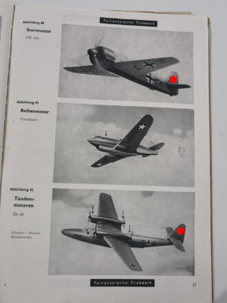 "Die Flugzeug Erkennung" 108 Seiten, Einband defekt,1.Seite fehlt,  über DIN A4