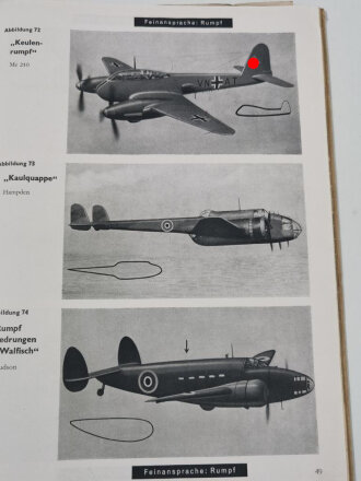 "Die Flugzeug Erkennung" 108 Seiten, Einband defekt,1.Seite fehlt,  über DIN A4