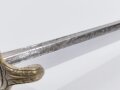 Frankreich , Säbel für Offiziere Modell 1855. Klingenrücken graviert "Modell Imperial de Chattelleraut Fevrier 1864", leichte Schörklinge