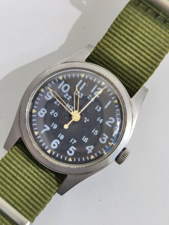 U.S. 1979 dated Mans Wristwatch US Military issued “MIL-W-46374B by Hamilton “  Used, good condition, works fine