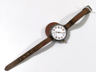 Großbritannien , wrist watch R.G.H. Royal Glostershire Hussars. Name tag attached. Used, good condition, runs well