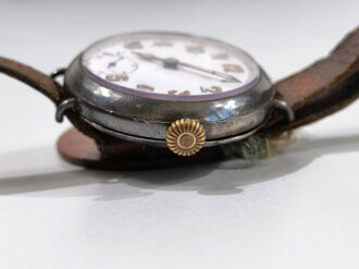 Großbritannien , wrist watch R.G.H. Royal Glostershire Hussars. Name tag attached. Used, good condition, runs well