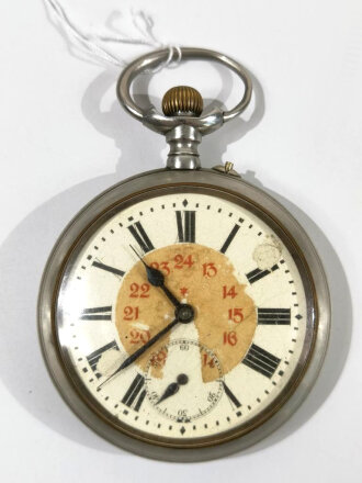 Grosse Taschenuhr 65mm Durchmesser, vermutlich Reichsbahn, ohne jegliche Bezeichnung, läuft