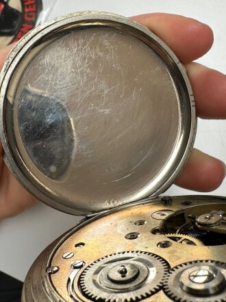 Grosse Taschenuhr 65mm Durchmesser, vermutlich Reichsbahn, ohne jegliche Bezeichnung, läuft