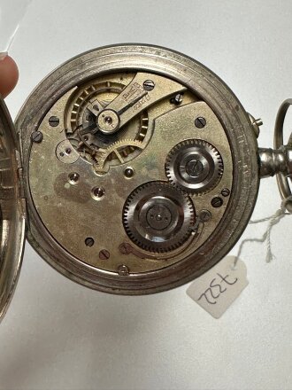 Grosse Taschenuhr 65mm Durchmesser, vermutlich Reichsbahn, ohne jegliche Bezeichnung, läuft