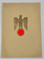 Große Urkundenmappe mit Adler, dazu die Beförderungsurkunde eines Major der Luftwaffe zum Oberleutnant. Ausgestellt am 20. April. 1942, sehr guter Zustand