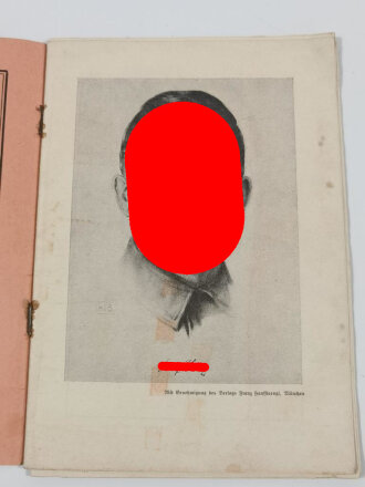 "Frontsoldaten und Kriegsopfer-Ehrentag Tübingen" Sonntag den 11.August, datiert 1935, 40 Seiten, A5, alle Seiten lose