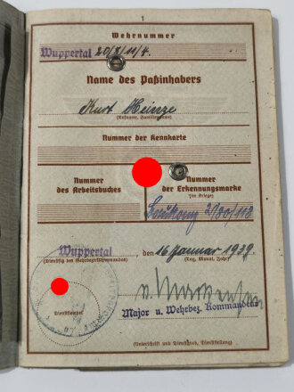 Urkunden und Dokumentannachlass eines Amngehörigen Infanterie Regiment " Großdeutschland "