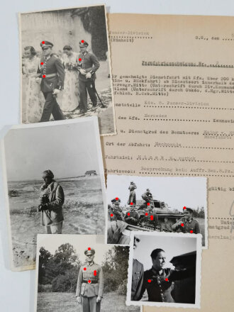 Dokument über eine Fernfahrtgenehmigung nach Minsk und zurück, ausgestellt bei der  8. Panzer- Division, eigenhändige Unterschrift Generalmajor und Divisionskommandeur